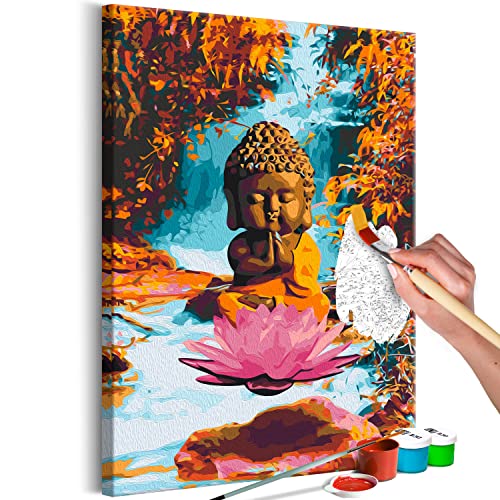 murando - Malen nach Zahlen Buddha Zen Lotusblume Feng Shui 40x60 cm Malset mit Holzrahmen auf Leinwand für Erwachsene Kinder Gemälde Handgemalt Kit DIY Geschenk Dekoration von murando