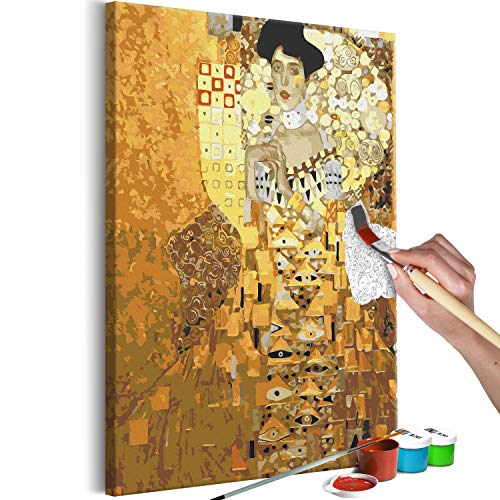 murando - Malen nach Zahlen Gustav Klimt Adele Frau Porträt 40x60 cm Malset mit Holzrahmen auf Leinwand für Erwachsene Kinder Gemälde Handgemalt Kit DIY Geschenk Dekoration murando - Malen nach Zahlen Gustav Klimt Adele Frau Porträt 40x60 cm Malset mit Holzrahmen auf Leinwand für Erwachsene Kinder Gemälde Handgemalt Kit DIY Geschenk Dekoration von murando