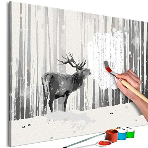 murando - Malen nach Zahlen Hirsch Winter Tier 60x40 cm Malset mit Holzrahmen auf Leinwand für Erwachsene Kinder Gemälde Handgemalt Kit DIY Geschenk Dekoration n-A-1084-d-a murando - Malen nach Zahlen Hirsch Winter Tier 60x40 cm Malset mit Holzrahmen auf Leinwand für Erwachsene Kinder Gemälde Handgemalt Kit DIY Geschenk Dekoration n-A-1084-d-a von murando