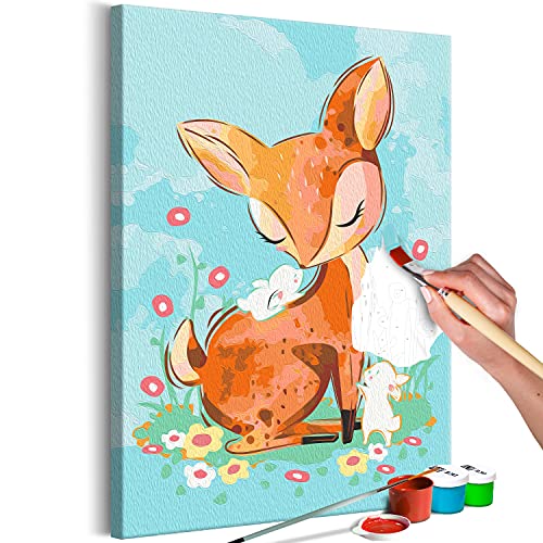 murando - Malen nach Zahlen Hirschkuh mit Kaninchen Tiere 40x60 cm Malset mit Holzrahmen auf Leinwand für Erwachsene Kinder Gemälde Handgemalt Kit DIY Geschenk Dekoration murando - Malen nach Zahlen Hirschkuh mit Kaninchen Tiere 40x60 cm Malset mit Holzrahmen auf Leinwand für Erwachsene Kinder Gemälde Handgemalt Kit DIY Geschenk Dekoration von murando