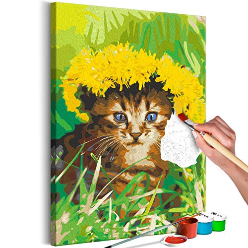 murando - Malen nach Zahlen Katze Tier Pusteblume Kranz Natur 40x60 cm Malset mit Holzrahmen auf Leinwand für Erwachsene Kinder Gemälde Handgemalt Kit DIY Geschenk Dekoration murando - Malen nach Zahlen Katze Tier Pusteblume Kranz Natur 40x60 cm Malset mit Holzrahmen auf Leinwand für Erwachsene Kinder Gemälde Handgemalt Kit DIY Geschenk Dekoration von murando