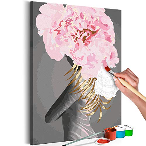 murando - Malen nach Zahlen Körper Palmen Blumen 40x60 cm Malset mit Holzrahmen auf Leinwand für Erwachsene Kinder Gemälde Handgemalt Kit DIY Geschenk Dekoration n-A-1050-d-a von murando