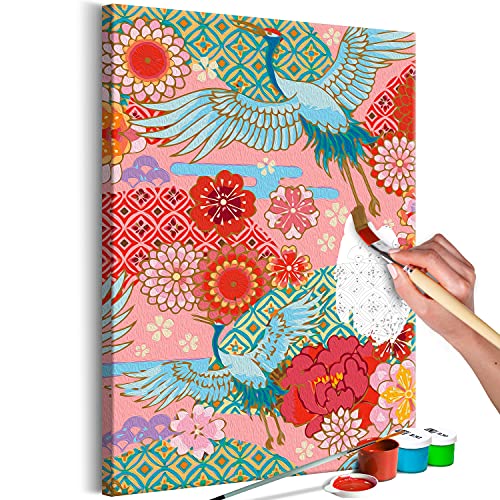 murando - Malen nach Zahlen Kranich Vogel Blumen bunt 40x60 cm Malset mit Holzrahmen auf Leinwand für Erwachsene Kinder Gemälde Handgemalt Kit DIY Geschenk Dekoration n-A-1660-d-a murando - Malen nach Zahlen Kranich Vogel Blumen bunt 40x60 cm Malset mit Holzrahmen auf Leinwand für Erwachsene Kinder Gemälde Handgemalt Kit DIY Geschenk Dekoration n-A-1660-d-a von murando