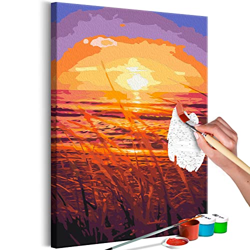 murando - Malen nach Zahlen Landschaft Meer Strand Sonnenuntergang 40x60 cm Malset mit Holzrahmen auf Leinwand für Erwachsene Kinder Gemälde Handgemalt Kit DIY Geschenk Dekoration von murando