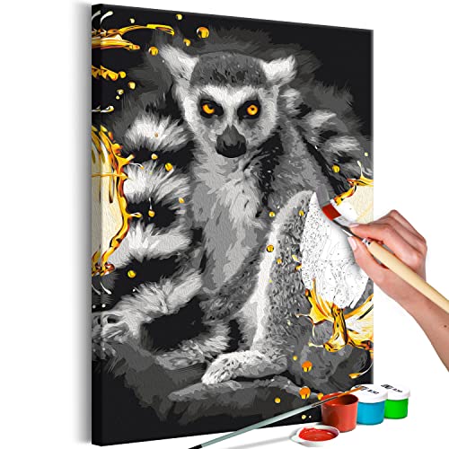 murando - Malen nach Zahlen Lemur Tier Porträt Dschungel 40x60 cm Malset mit Holzrahmen auf Leinwand für Erwachsene Kinder Gemälde Handgemalt Kit DIY Geschenk Dekoration murando - Malen nach Zahlen Lemur Tier Porträt Dschungel 40x60 cm Malset mit Holzrahmen auf Leinwand für Erwachsene Kinder Gemälde Handgemalt Kit DIY Geschenk Dekoration von murando