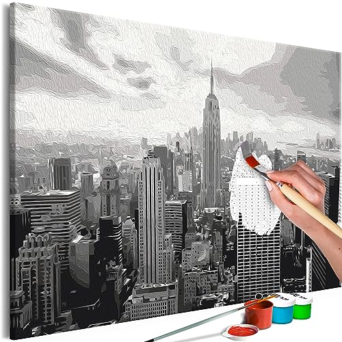 murando - Malen nach Zahlen New York Stadt 60x40 cm Malset mit Holzrahmen auf Leinwand für Erwachsene Kinder Gemälde Handgemalt Kit DIY Geschenk Dekoration d-A-10013-d-a von murando
