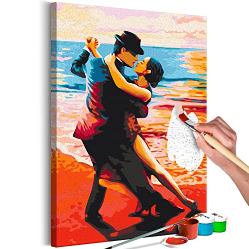murando - Malen nach Zahlen Paar Tanzen Tänzer Landschaft 40x60 cm Malset mit Holzrahmen auf Leinwand für Erwachsene Kinder Gemälde Handgemalt Kit DIY Geschenk Dekoration von murando