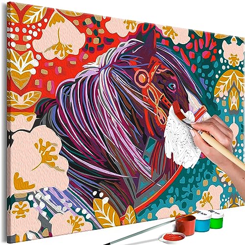 murando - Malen nach Zahlen Pferd Blumen Tier 60x40 cm Malset mit Holzrahmen auf Leinwand für Erwachsene Kinder Gemälde Handgemalt Kit DIY Geschenk Dekoration g-A-10142-d-a murando - Malen nach Zahlen Pferd Blumen Tier 60x40 cm Malset mit Holzrahmen auf Leinwand für Erwachsene Kinder Gemälde Handgemalt Kit DIY Geschenk Dekoration g-A-10142-d-a von murando