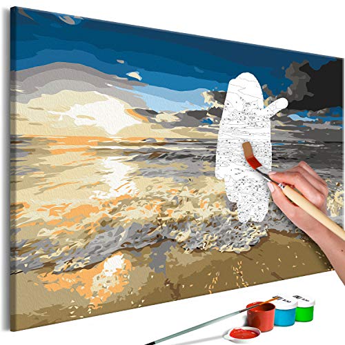 murando - Malen nach Zahlen Strand Meer 60x40 cm Malset mit Holzrahmen auf Leinwand für Erwachsene Kinder Gemälde Handgemalt Kit DIY Geschenk Dekoration n-A-0723-d-a von murando