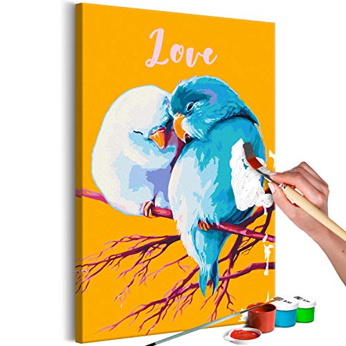 murando - Malen nach Zahlen Tiere Vögel Baum Natur Love 40x60 cm Malset mit Holzrahmen auf Leinwand für Erwachsene Kinder Gemälde Handgemalt Kit DIY Geschenk Dekoration von murando