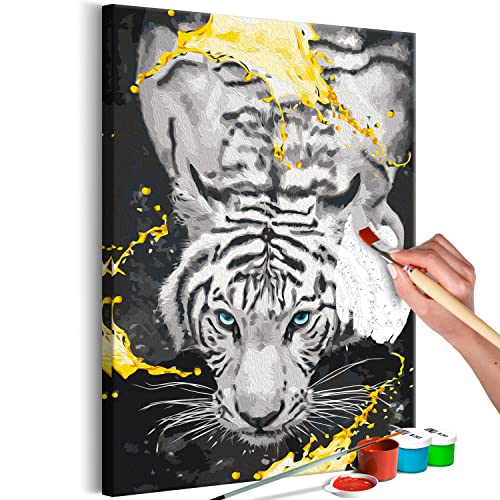 murando - Malen nach Zahlen Tiger Porträt Tier Abstrakt 40x60 cm Malset mit Holzrahmen auf Leinwand für Erwachsene Kinder Gemälde Handgemalt Kit DIY Geschenk Dekoration murando - Malen nach Zahlen Tiger Porträt Tier Abstrakt 40x60 cm Malset mit Holzrahmen auf Leinwand für Erwachsene Kinder Gemälde Handgemalt Kit DIY Geschenk Dekoration von murando