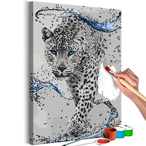 murando - Malen nach Zahlen Tiger Tier Porträt 40x60 cm Malset mit Holzrahmen auf Leinwand für Erwachsene Kinder Gemälde Handgemalt Kit DIY Geschenk Dekoration g-C-10045-d-a von murando