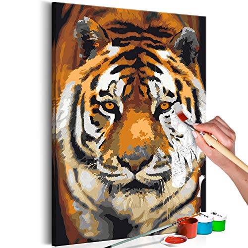 murando - Malen nach Zahlen Tiger Tiere 40x60 cm Malset mit Holzrahmen auf Leinwand für Erwachsene Kinder Gemälde Handgemalt Kit DIY Geschenk Dekoration n-A-1054-d-a von murando
