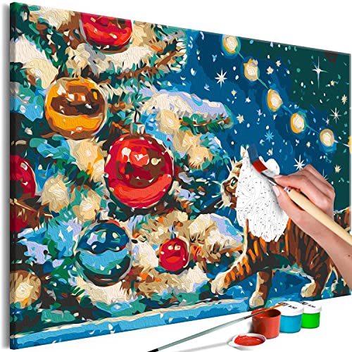 murando - Malen nach Zahlen Katze Tier Christmas 60x40 cm Malset mit Holzrahmen auf Leinwand für Erwachsene Kinder Gemälde Handgemalt Kit DIY Geschenk Dekoration n-A-1729-d-a murando - Malen nach Zahlen Katze Tier Christmas 60x40 cm Malset mit Holzrahmen auf Leinwand für Erwachsene Kinder Gemälde Handgemalt Kit DIY Geschenk Dekoration n-A-1729-d-a von murando
