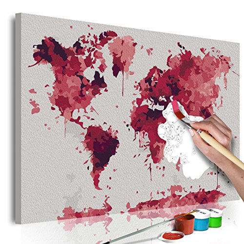murando - Malen nach Zahlen Weltkarte 60x40 cm Malset mit Holzrahmen auf Leinwand für Erwachsene Kinder Gemälde Handgemalt Kit DIY Geschenk Dekoration n-A-0547-d-a murando - Malen nach Zahlen Weltkarte 60x40 cm Malset mit Holzrahmen auf Leinwand für Erwachsene Kinder Gemälde Handgemalt Kit DIY Geschenk Dekoration n-A-0547-d-a von murando