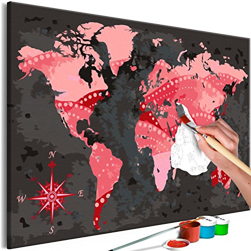 murando - Malen nach Zahlen Weltkarte 60x40 cm Malset mit Holzrahmen auf Leinwand für Erwachsene Kinder Gemälde Handgemalt Kit DIY Geschenk Dekoration n-A-0554-d-a murando - Malen nach Zahlen Weltkarte 60x40 cm Malset mit Holzrahmen auf Leinwand für Erwachsene Kinder Gemälde Handgemalt Kit DIY Geschenk Dekoration n-A-0554-d-a von murando