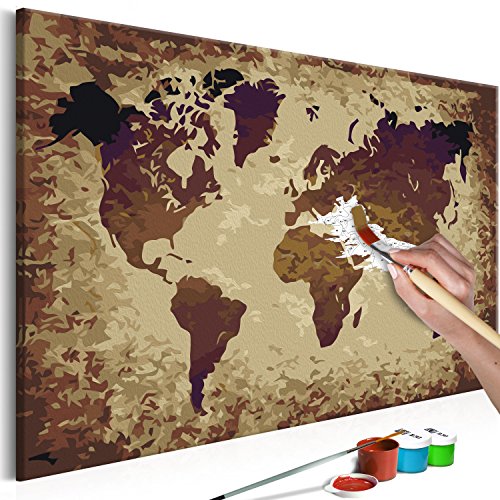 murando - Malen nach Zahlen Weltkarte Vintage 60x40 cm Malset mit Holzrahmen auf Leinwand für Erwachsene Kinder Gemälde Handgemalt Kit DIY Geschenk Dekoration n-A-0258-d-a murando - Malen nach Zahlen Weltkarte Vintage 60x40 cm Malset mit Holzrahmen auf Leinwand für Erwachsene Kinder Gemälde Handgemalt Kit DIY Geschenk Dekoration n-A-0258-d-a von murando