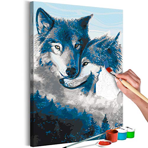 murando - Malen nach Zahlen Wolff Waldtiere Liebe 40x60 cm Malset mit Holzrahmen auf Leinwand für Erwachsene Kinder Gemälde Handgemalt Kit DIY Geschenk Dekoration n-A-1205-d-a murando - Malen nach Zahlen Wolff Waldtiere Liebe 40x60 cm Malset mit Holzrahmen auf Leinwand für Erwachsene Kinder Gemälde Handgemalt Kit DIY Geschenk Dekoration n-A-1205-d-a von murando