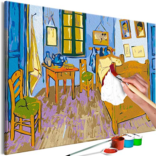 murando - Malen nach Zahlen das Zimmer in Arles Van Gogh Home Abstrakt 60x40 cm Malset mit Holzrahmen auf Leinwand für Erwachsene Kinder Gemälde Handgemalt Kit DIY Geschenk Dekoration n-A-1344-d-a von murando
