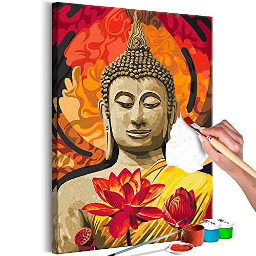 murando - Malen nach Zahlen Buddha Statue Feng Shui Zen 40x60 cm Malset mit Holzrahmen auf Leinwand für Erwachsene Kinder Gemälde Handgemalt Kit DIY Geschenk Dekoration von murando