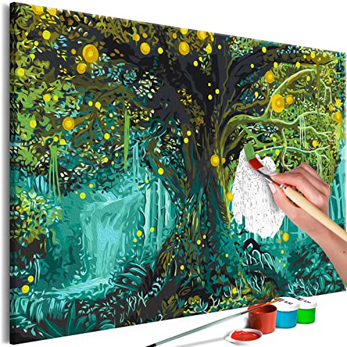 murando - Malen nach Zahlen tropischer Baum Dschungel Natur 60x40 cm Malset mit Holzrahmen auf Leinwand für Erwachsene Kinder Gemälde Handgemalt Kit DIY Geschenk Dekoration murando - Malen nach Zahlen tropischer Baum Dschungel Natur 60x40 cm Malset mit Holzrahmen auf Leinwand für Erwachsene Kinder Gemälde Handgemalt Kit DIY Geschenk Dekoration von murando