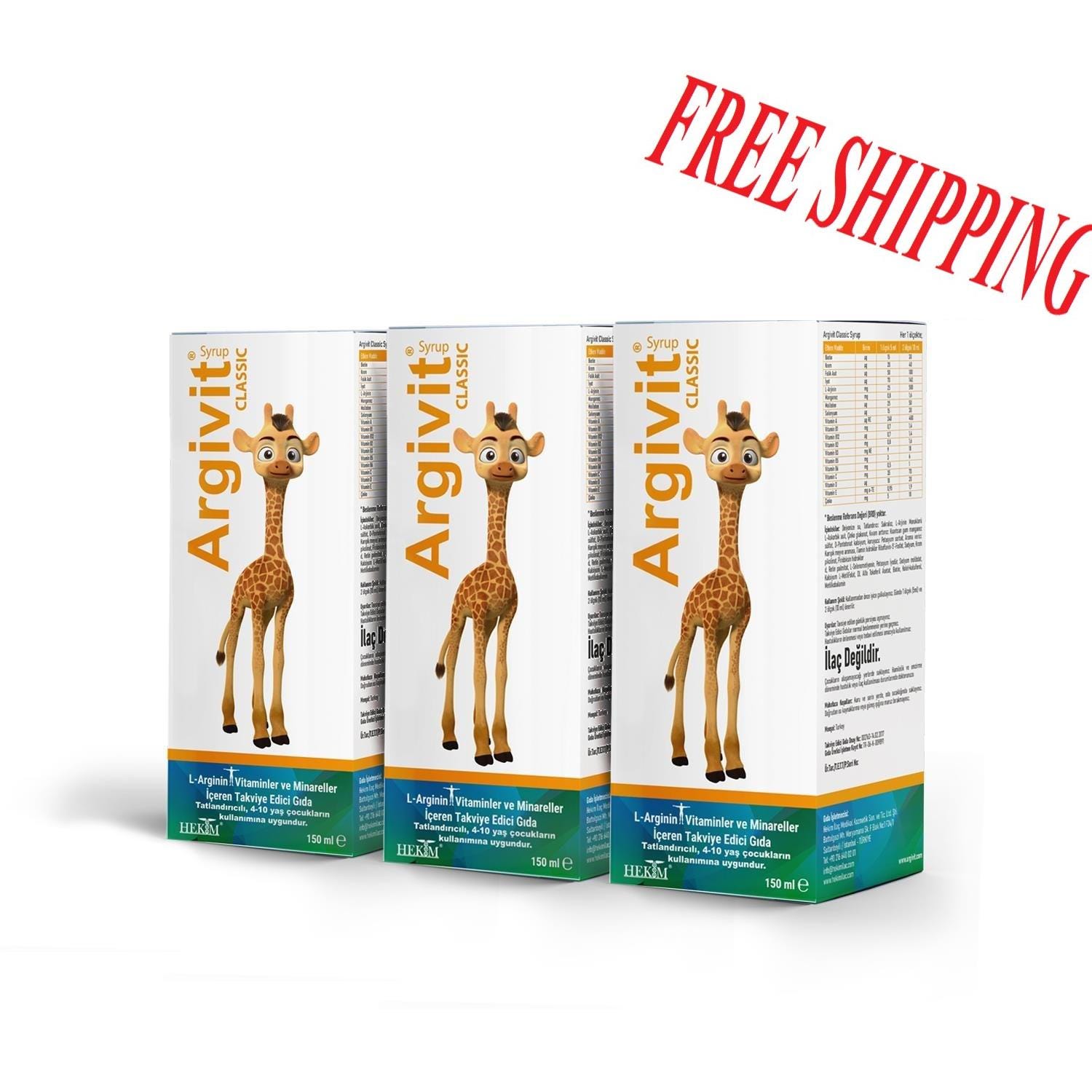 Argivit Classic Syrup 3 X 150 Ml Supplementary Food Containing L-Arginine, Phosphatidylserine, Iron, Multivitamin & Multiminerals Argivit Classic Syrup 3 X 150 Ml Supplementary Food Containing L-Arginine, Phosphatidylserine, Iron, Multivitamin & Multiminerals von muratin