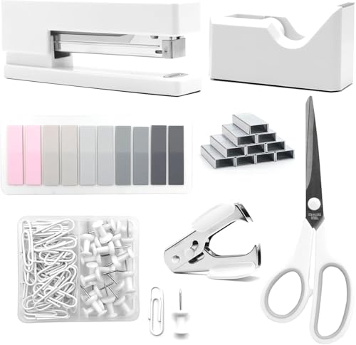 Bürobedarf, Schreibtischzubehör, Hefter und Klebebandspender-Set für Frauen mit Hefter, Klebebandspender, Heftklammern, Klammern, Clips, Schere und Tabs, Geschenk für Studenten, Kollegen Bürobedarf, Schreibtischzubehör, Hefter und Klebebandspender-Set für Frauen mit Hefter, Klebebandspender, Heftklammern, Klammern, Clips, Schere und Tabs, Geschenk für Studenten, Kollegen von musejoy