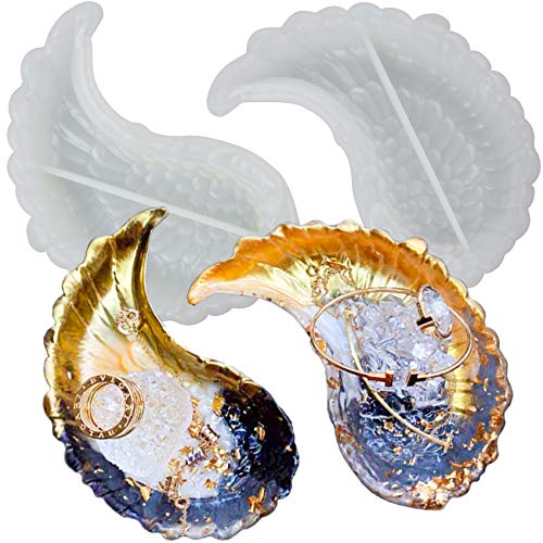 Engelsflügel Silikonformen Epoxidharz Schale Wanddeko Hausschild 2er Set von musykrafties
