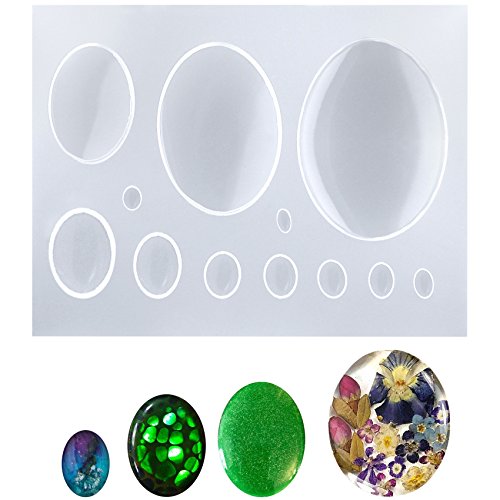 Epoxidharz Silikonform Ovale Cabochon Anhänger Halskette Ohrringe Schmuckherstellung Epoxidharz Silikonform Ovale Cabochon Anhänger Halskette Ohrringe Schmuckherstellung von musykrafties