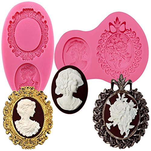 Barockstil Kamee Silikonform Cameo Formen für Fondant Polymer Clay Epoxidharz 2er Set Barockstil Kamee Silikonform Cameo Formen für Fondant Polymer Clay Epoxidharz 2er Set von musykrafties