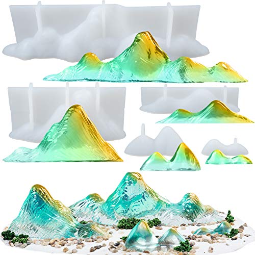 Musykrafties 3D-Berg-Epoxidharz-Silikonformen-Set für Steingarten, Diorama, Landschaft, Miniatur-Feengarten, Polymer-Ton-Projekt, 5 Stück, Länge 4,6–22,9 cm Musykrafties 3D-Berg-Epoxidharz-Silikonformen-Set für Steingarten, Diorama, Landschaft, Miniatur-Feengarten, Polymer-Ton-Projekt, 5 Stück, Länge 4,6–22,9 cm von musykrafties