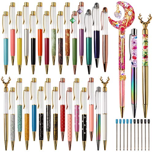 Musykrafties Bunte schwimmende Kugelschreiber mit flüssigem Sand, 40 Stück, 30 leere Tuben Glitzerstifte mit 10 Ersatzminen in Schwarz und Blau Musykrafties Bunte schwimmende Kugelschreiber mit flüssigem Sand, 40 Stück, 30 leere Tuben Glitzerstifte mit 10 Ersatzminen in Schwarz und Blau von musykrafties