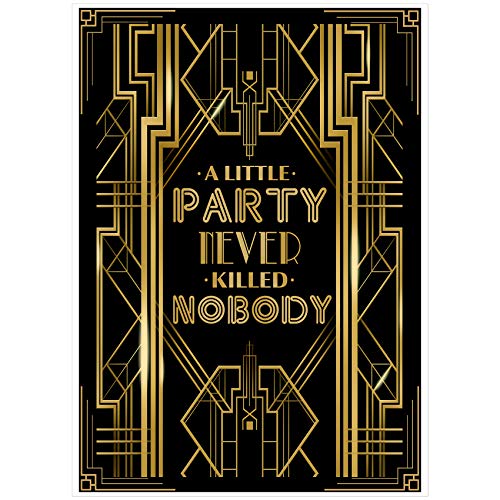 Musykrafties Gatsby Party Banner Dekoration Disco Fotografie Hintergrund A Little Party Never Killed Nobody von musykrafties