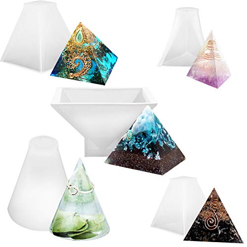 Musykrafties Pyramide Epoxidharz-Form für Schmuck, Polymer Clay, Seifenherstellung, Cabochon Edelstein, Projekte., Kunstharz Silikon, Pyramid and Cone Prism 5-Count Musykrafties Pyramide Epoxidharz-Form für Schmuck, Polymer Clay, Seifenherstellung, Cabochon Edelstein, Projekte., Kunstharz Silikon, Pyramid and Cone Prism 5-Count von musykrafties