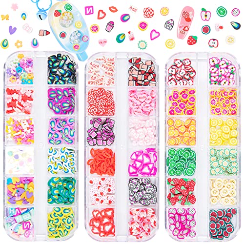 Polymer-Ton-Streusel, Dekorationsfüller, Mischung, Scheiben, Konfetti für künstliche Desserts, Kuchendekoration, Kunst-DIY-Projekte, Kunstharz-Schmuckherstellung, 3 Stück, 36 Designs Polymer-Ton-Streusel, Dekorationsfüller, Mischung, Scheiben, Konfetti für künstliche Desserts, Kuchendekoration, Kunst-DIY-Projekte, Kunstharz-Schmuckherstellung, 3 Stück, 36 Designs von musykrafties