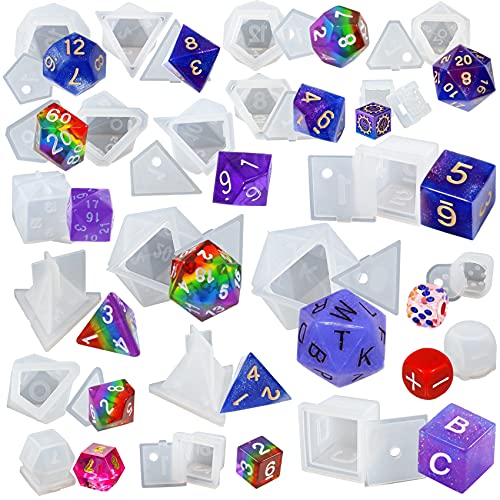 musykrafties Würfel Silikonform Epoxidharz Form für Rollenspiel DND RPG MTG D4 D6 D8 D10 D12 D20 D24 20 Muster musykrafties Würfel Silikonform Epoxidharz Form für Rollenspiel DND RPG MTG D4 D6 D8 D10 D12 D20 D24 20 Muster von musykrafties