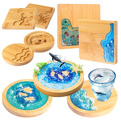 Untersetzer-Set aus Holz für Getränke Epoxidharz-Fluss 5 Stile Untersetzer-Set aus Holz für Getränke Epoxidharz-Fluss 5 Stile von musykrafties