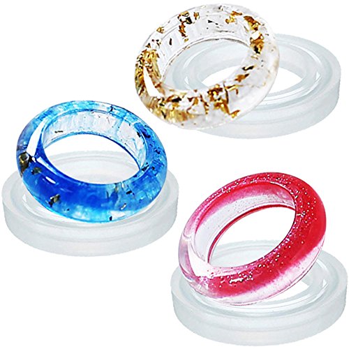 musykrafties Boho-Silikonform aus Kunstharz für flüssigen Ton, Epoxidharz, Schmuckherstellung, D-Form, 17 mm, 16,6 mm, 16 mm, Größe 13–14, 12–13, 10–11 breit von musykrafties