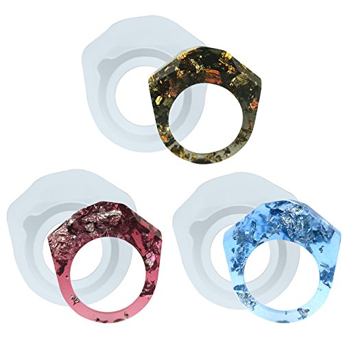 musykrafties Facetten-Diamant-Cocktailharz-Ring-Silikonform für flüssigen Ton, Harz-Epoxidharz, Schmuckherstellung, flach, 17 mm, 16,6 mm, 16 mm, Größe 13–14, 12–13, 10–11 musykrafties Facetten-Diamant-Cocktailharz-Ring-Silikonform für flüssigen Ton, Harz-Epoxidharz, Schmuckherstellung, flach, 17 mm, 16,6 mm, 16 mm, Größe 13–14, 12–13, 10–11 von musykrafties