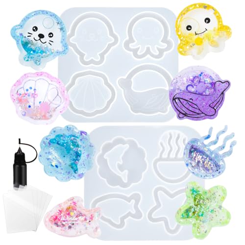 musykrafties Gießform Treibsand Meerestiere Epoxidharz Silikon Formen Schlüsselanhänger Siegelfolien Nadelflasche 8er Set musykrafties Gießform Treibsand Meerestiere Epoxidharz Silikon Formen Schlüsselanhänger Siegelfolien Nadelflasche 8er Set von musykrafties