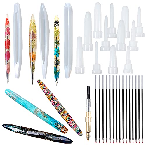 musykrafties Kugelschreiber Silikonform Füller Set für Epoxidharz Stifte Basteln 22er Set von musykrafties
