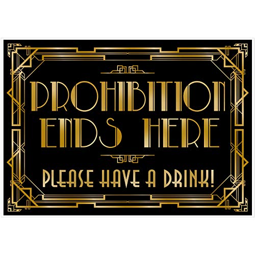 Musykrafties Gatsby Party Banner Dekoration Disco Fotografie Hintergrund Prohibition Ends Here von musykrafties
