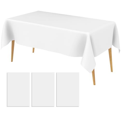 Einweg Tischdecke,Plastik Tischdecken,Einwegtischdecken,3 Stück 137 X 274 cm Weiß,Weiße Tischdecke Biertisch,Einweg Tischdecke Weiß,Weisse Tischdecke,Zhepula Einweg Tischdecke,Plastic Tablecloth von muyurra