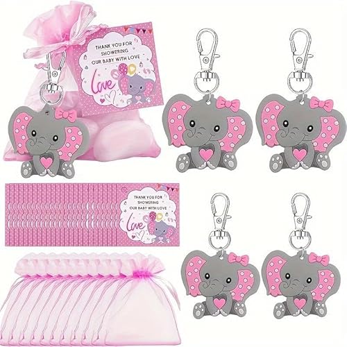 Muzoira Elefant PVC Babyparty-Dekorationsset, 30 Stück, für Jungen, Mädchen oder Unisex-Geburtstagsfeiern (BabyShowerSet) von muzoira