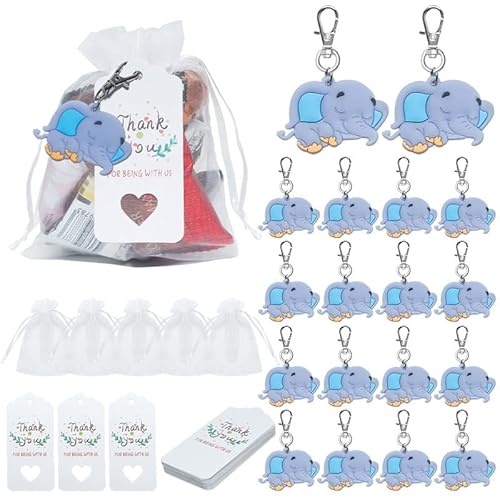 Muzoira Elefant PVC Babyparty-Dekorationsset, 30 Stück, für Jungen, Mädchen oder Unisex-Geburtstagspartys (Unisex, 30 Stück) von muzoira