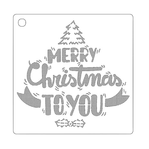 Schablone mit Aufschrift "Merry Christmas", 16 cm, Backwerkzeug für Kuchen, Puderzucker-Spray und Kunststoff-Dekorationsform Schablone mit Aufschrift "Merry Christmas", 16 cm, Backwerkzeug für Kuchen, Puderzucker-Spray und Kunststoff-Dekorationsform von muzoira