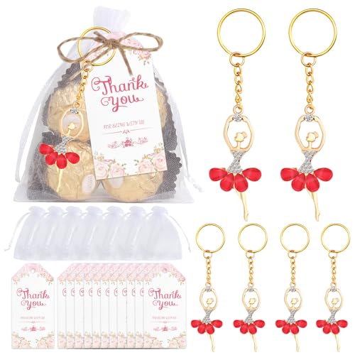 muzoira Ballett-Schlüsselanhänger-Set für Kinder, Tanz-Souvenirs für Geburtstag, Hochzeit oder Party, 10 Stück (2) von muzoira
