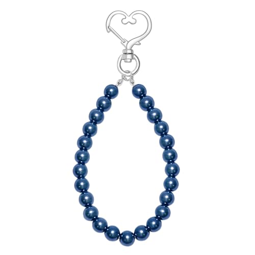 muzoira Herz-Schlüsselanhänger-Armbänder, bunte Metall-Handgelenkringe für Geschenke und Feiern (Königsblau), 10 Stück von muzoira