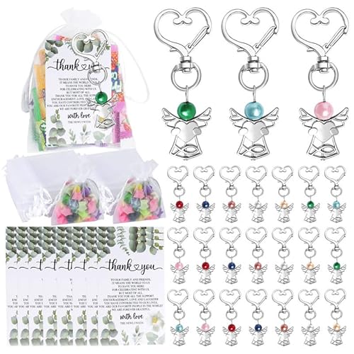 muzoira Schutzengel-Schlüsselanhänger, 24 Stück, Hochzeitsgeschenk, Liebesanhänger muzoira Schutzengel-Schlüsselanhänger, 24 Stück, Hochzeitsgeschenk, Liebesanhänger von muzoira