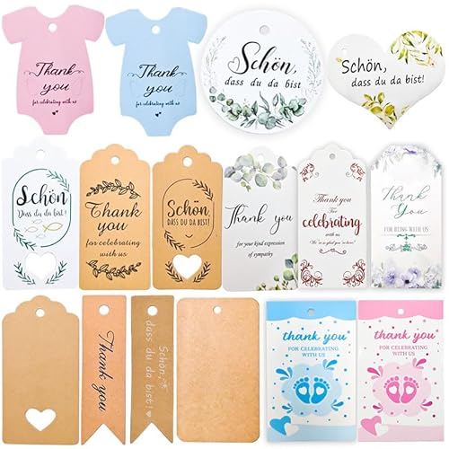 muzoira Schutzengel-Schlüsselanhänger-Set, 25 Stück, Weiß und Rosa, Hochzeitsgeschenke mit individuellen Etiketten (25 Stück von Customhangtags) von muzoira